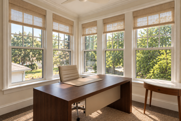 Sunlit Minimalist Office (1)